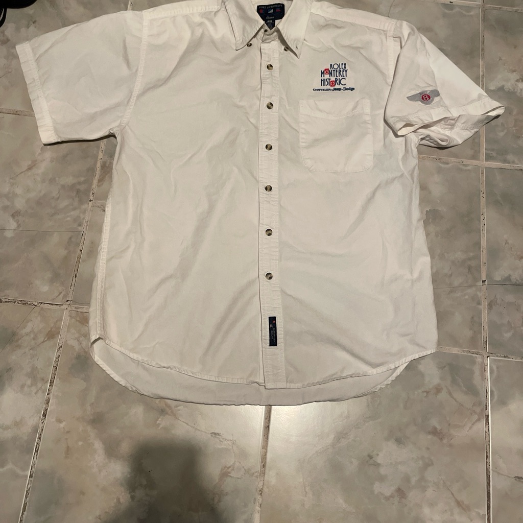 vintage rolex monterey historic participant button down shirt sz m